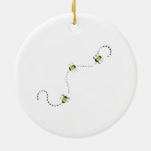 Beeのクールカスタマイズ可能な文字 セラミックオーナメント (裏面)