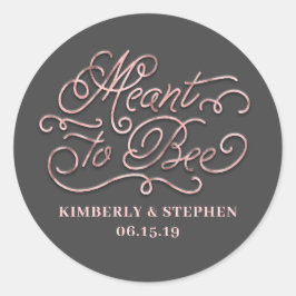 Beeのバラ結婚金ゴールド ラウンドシール