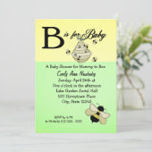 Beeはベビーシャワー用 招待状 (スタンド正面)