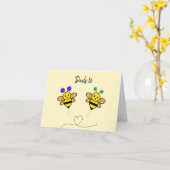 Beeへのパパハッピーニュースおめでとう カード (黄色い花)