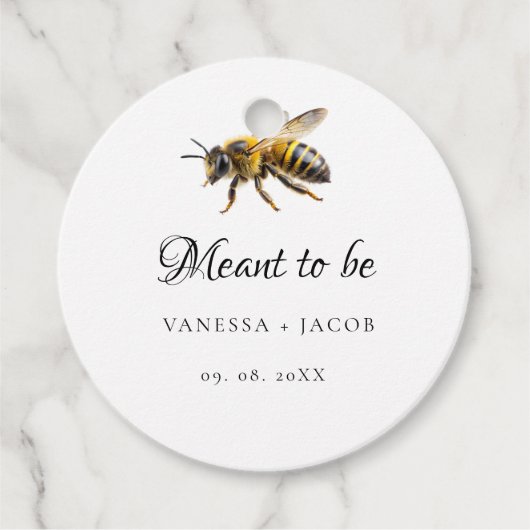 Beeエレガント結婚式の引き出物 フェイバータグ (正面)