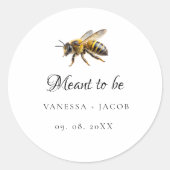Beeエレガント結婚式の引き出物 ラウンドシール (正面)