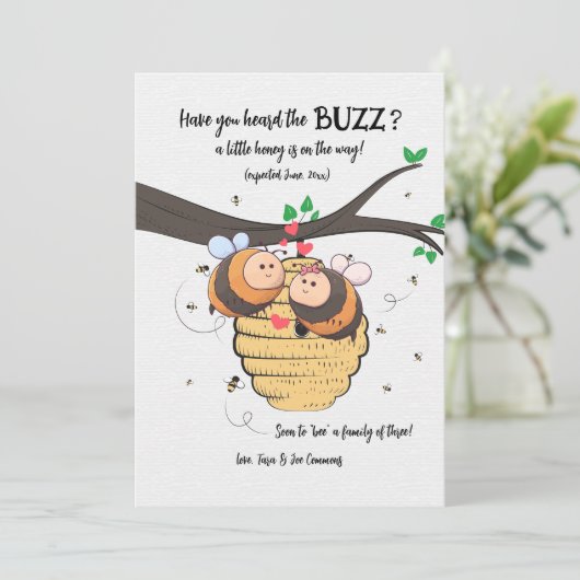 Beeカップルの妊娠の発表 招待状 (スタンド正面)