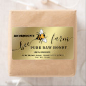 Beeスクリプトビーファームはちみつ瓶ラベル ラベル (インサイチュ)