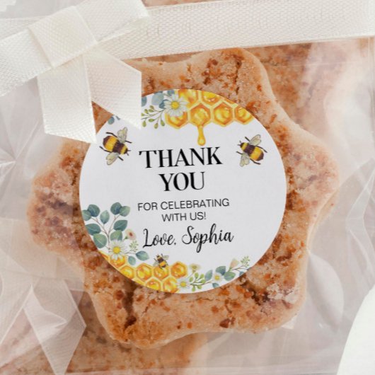 Beeステッカーラベル誕生日ベビーシャワー ラウンドシール