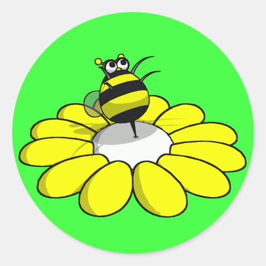 BEEステッカー ラウンドシール (正面)