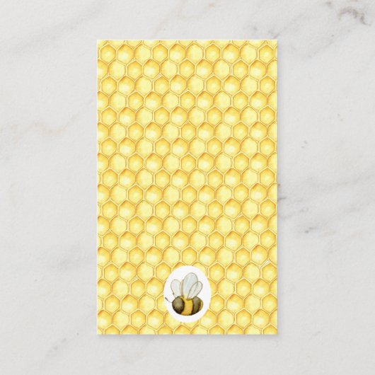 Beeテーマの赤ちゃんシャワーブックリクエストの挿入 名刺 (裏面)