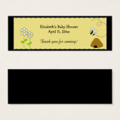 BEEハッピーのまわりにシャワー/誕生日メッセージカード (正面&裏面)