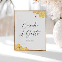 Beeハニカムブライダルシャワーカード&ギフト ポスター