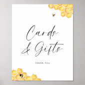 Beeハニカムブライダルシャワーカード&ギフト ポスター (正面)