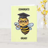 Beeパーソナライズされた卒業 カード (黄色い花)
