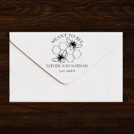 Beeパーソナライズされた結婚式の引き出物ラベル セルフインキングスタンプ