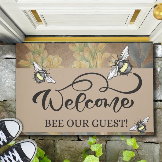 Beeファンシー Our Guest Doormat ドアマット