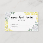 Beeフローラ – 何個のコルクブライダルゲームを推測 エンクロージャーカード (正面)