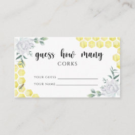 Beeフローラ – 何個のコルクブライダルゲームを推測 エンクロージャーカード
