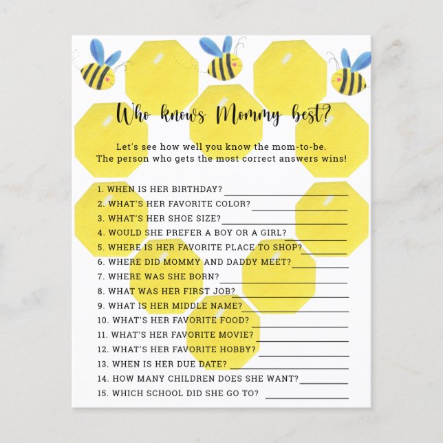 Beeフローラ – 誰がママを知っ最高のている (正面)