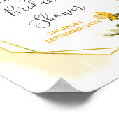 Beeブライダルシャワーウェルカムサインポスター ポスター (角)