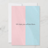 Beeベビーシャワー招待状、Bee Gender Reveal 招待状 (裏面)