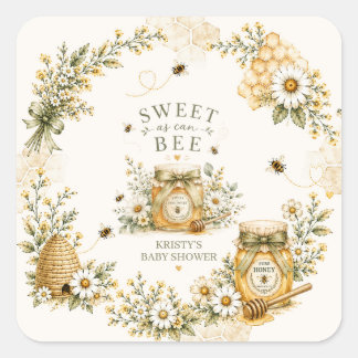 Beeベビーシャワー Sweet As Can Bee(スウィート・アズ・キャン・ビー)ジェンダーニ スクエアシール