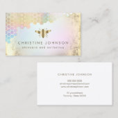 beeロゴのフォイルフェイク効果デザイン 名刺 (正面/裏面)