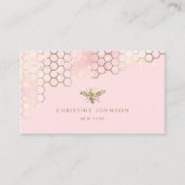 beeロゴグラディエント赤面ピンク 名刺 (正面)