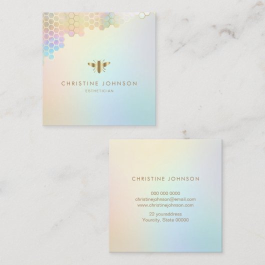 beeロゴデザイン スクエア名刺 (正面/裏面)