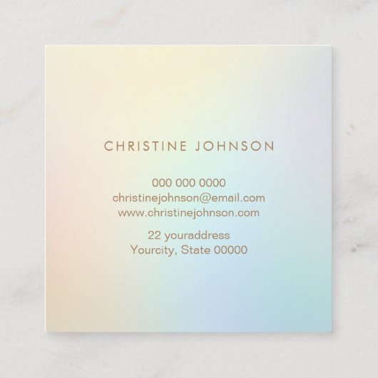 beeロゴデザイン スクエア名刺 (裏面)