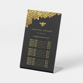 beeロゴ価格表台座看板 台座サイン