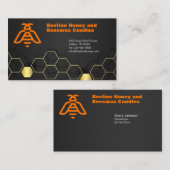 Beeロゴ写真挿入金ゴールドと黒 名刺 (正面/裏面)