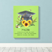 BEE卒業ギフト – おもしろいイムブズパーソナライズされたング キャンバスプリント (インサイチュ (ウッドフロア))