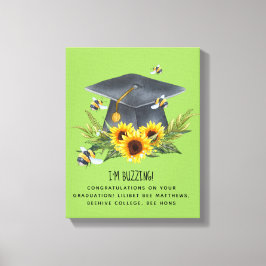 BEE卒業ギフト – おもしろいイムブズパーソナライズされたング キャンバスプリント