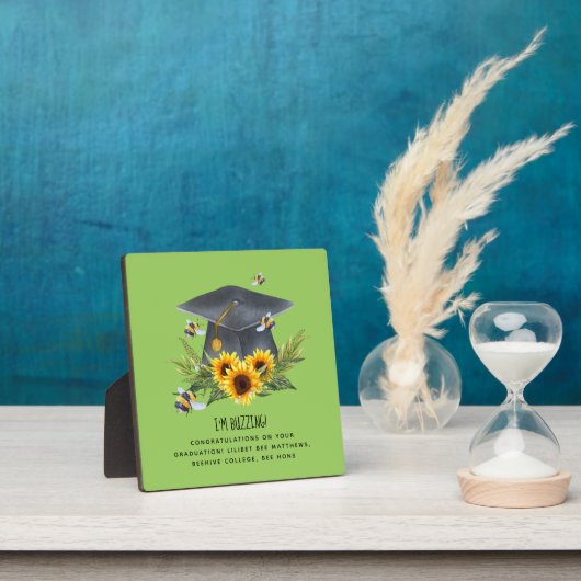 BEE卒業ギフト – おもしろいイムブズパーソナライズされたング フォトプラーク (インサイチュ)