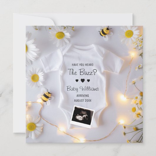 Bee妊娠告知ソーシャルメディア 招待状 (正面)