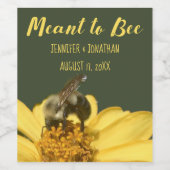 Bee結婚式の引き出物 ワインラベル (シングルラベル)