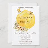 Bee結婚式招待状素朴 招待状 (裏面)