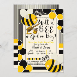 BEE赤ちゃんシャワー性別が明らかになる 招待状