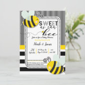 BEE赤ちゃんシャワー性別が明らかに甘い 招待状 (スタンド正面)