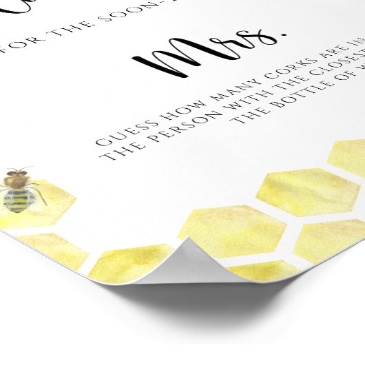 Bee – コークの数を推測 ポスター (角)