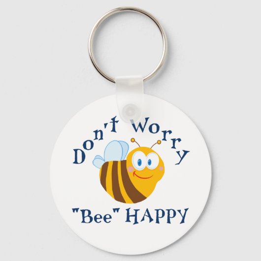 「Bee」ハッピーキーチェーンを心配しない キーホルダー (正面)