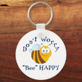 「Bee」ハッピーキーチェーンを心配しない キーホルダー (正面)
