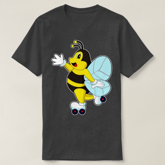 Bee ローラー スケート インライン スケート tシャツ (デザイン正面)
