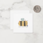 Bee -前向きかわいいビープン注 ノートカード (正面/裏面インサイチュ)