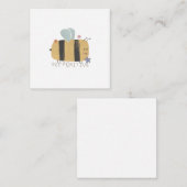 Bee -前向きかわいいビープン注 ノートカード (正面/裏面)