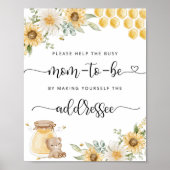 Bee 救済 the Mom 忙し Address an Envelope Poster ポスター (正面)