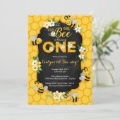 Bee 1st誕生日パーティの招待状 – ビー誕生日 招待状 (スタンド正面)