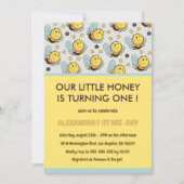 Bee 1st誕生日招待状かわいい私たちの小さな蜂蜜 招待状 (正面)