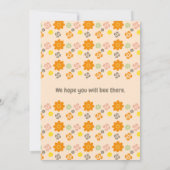 Bee 1st誕生日招待状かわいい私たちの小さな蜂蜜 招待状 (裏面)