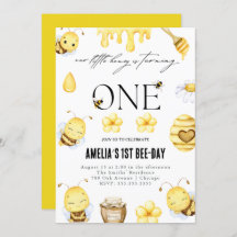 Bee 1st誕生日招待状
