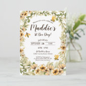 Bee 1st Birthday招待状1st Bee Day Honey Bee 招待状 (スタンド正面)