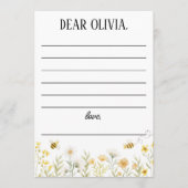 Bee 1st Birthday Time Capsule Card 招待状 (正面)